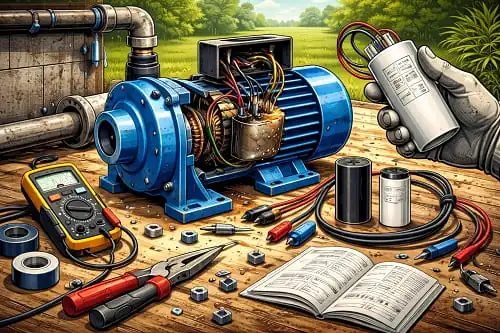 Ganti Kapasitor Pompa Air