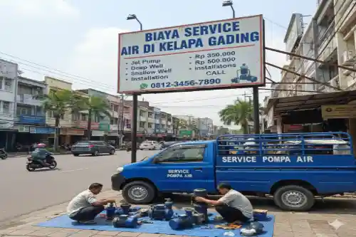 biaya servis pompa air di kelapa gading jakarta utara