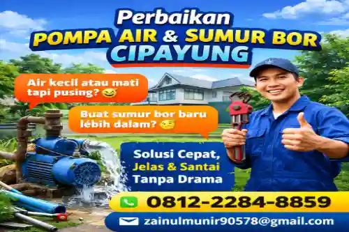 Jasa Perbaikan Pompa Air dan Sumur Bor Area Cipayung